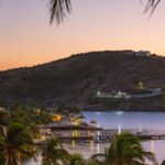 マモラ ベイの夕景　アンティグア・バーブーダの風景
