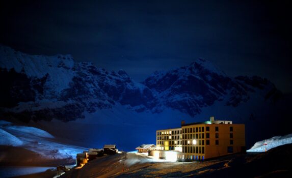 夕暮れのメルヒゼー・フルット　スイスの風景
