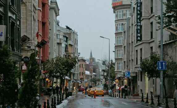 冬のイスタンブールの風景　トルコの風景