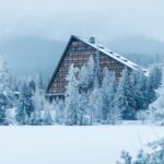 シュトルブスケ・プレソ　ヴィソケー・タトリ山脈の雪の風景　冬のスロヴァキアの風景