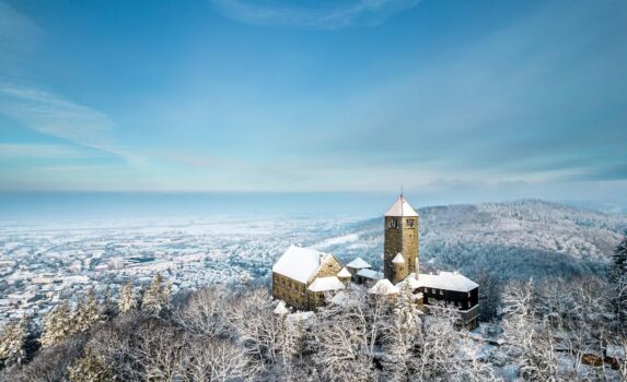 ヴァインハイムの風景　冬のドイツの風景