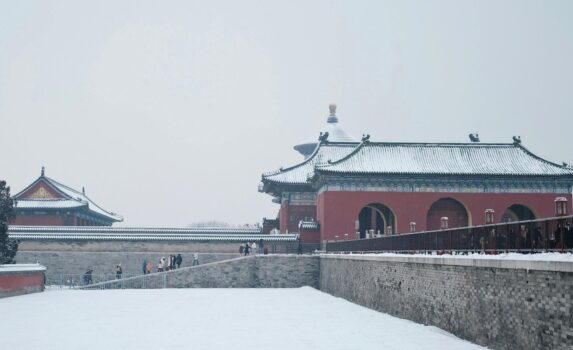 雪の北京　冬の中国の風景