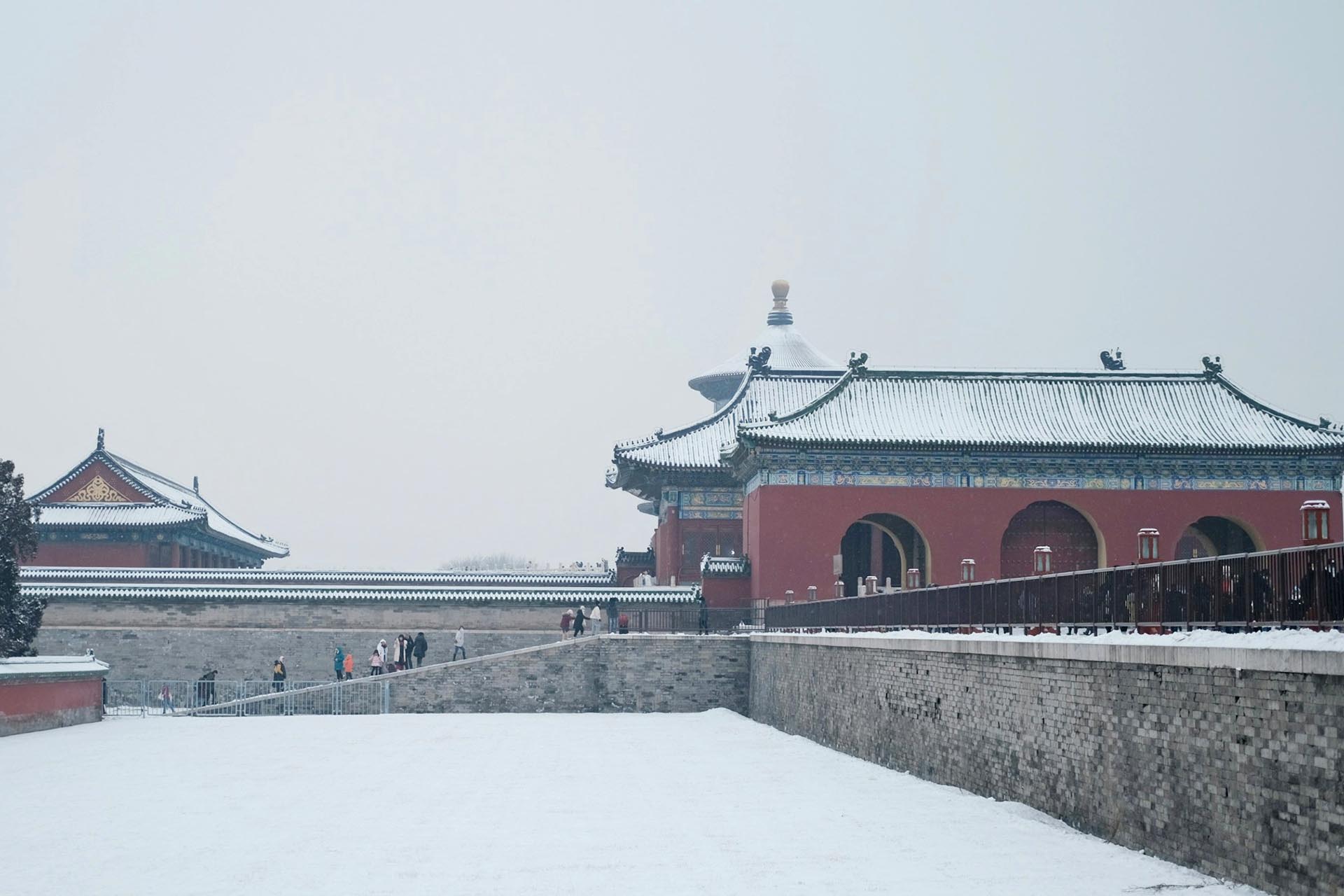 雪の北京　冬の中国の風景
