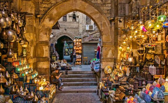 カイロの路地裏　スーク（市場）の風景　エジプトの風景