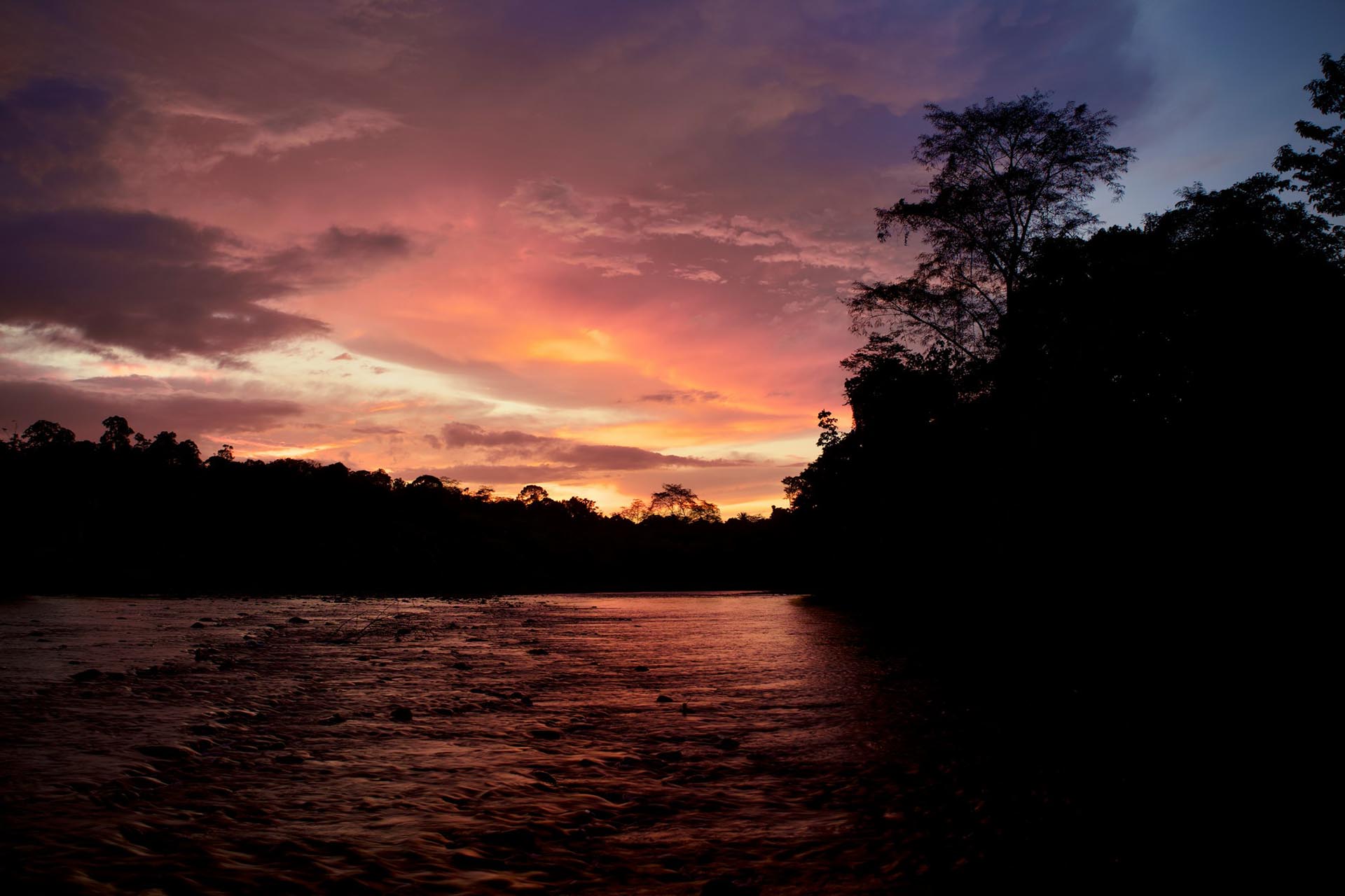 夕暮れの風景　ブルネイの風景