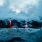 カラパナの溶岩の風景　ハワイの風景　アメリカ合衆国の風景