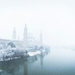 雪のサラゴサ　冬のスペインの風景