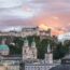 夕暮れ時のザルツブルク　オーストリアの風景