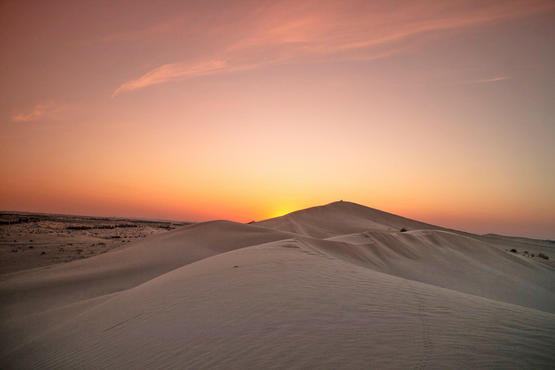 エル・ウェッド　夕暮れの砂漠　アルジェリアの風景
