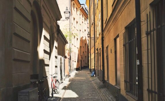 ガムラスタンの町並み　ストックホルムの風景　スウェーデンの風景