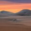 ワカチナの夕暮れ　ペルーの風景