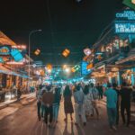 シェムリアップの夜の風景　カンボジアの風景