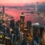 薄明のビクトリア・ハーバー　香港の風景