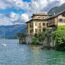 コモ湖の風景　イタリアの湖　イタリアの風景