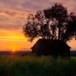シャティヨンの夕暮れ　ベルギーの風景
