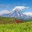 カムチャツカの火山　ロシアの風景