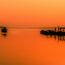 カンパラの夕景　ヴィクトリア湖　ウガンダの風景