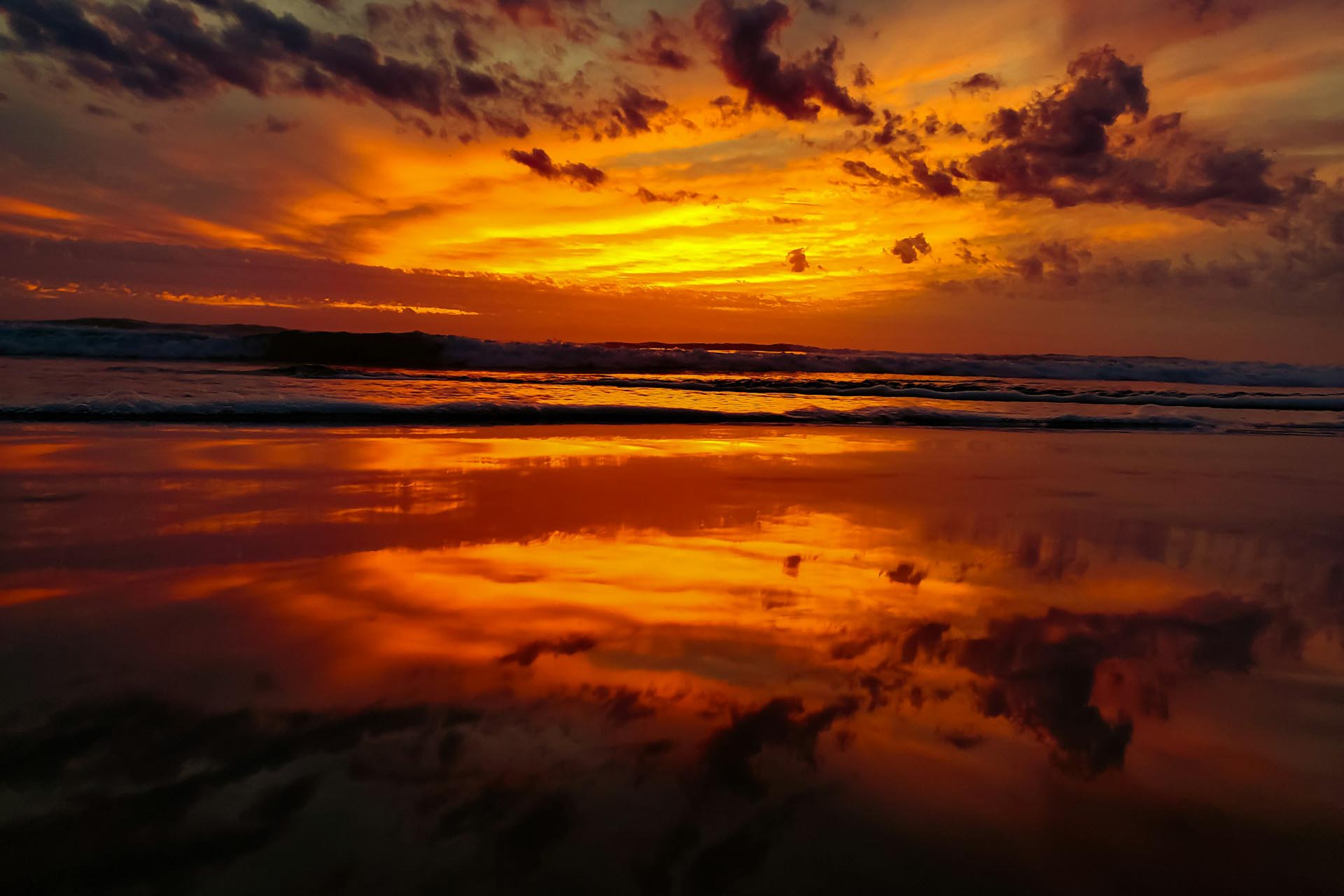 インペリアル・ビーチの夕暮れ　アメリカ合衆国の風景