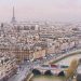 エッフェル塔とパリの町並み　フランスの風景