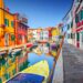 ヴェネツィア、ブラーノ島の風景　イタリアの風景