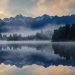 朝のマセソン湖　ニュージーランドの風景