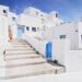 サントリーニ島の伝統的な家屋　ギリシャの風景