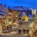 中世の町グリュイエールのクリスマス　スイスのクリスマス風景