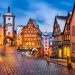 ドイツ　中世の町ローテンブルク・オプ・デア・タウバーの夜の風景